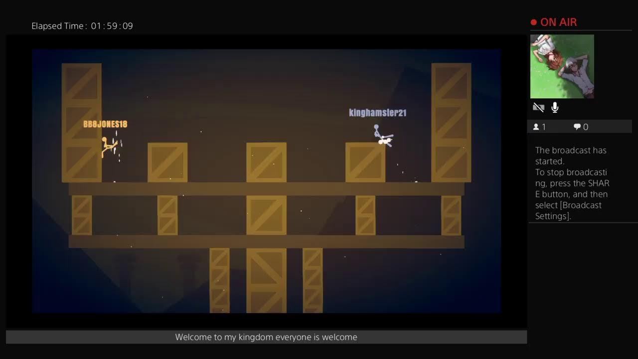 Stick fight  stupidity with grimace
