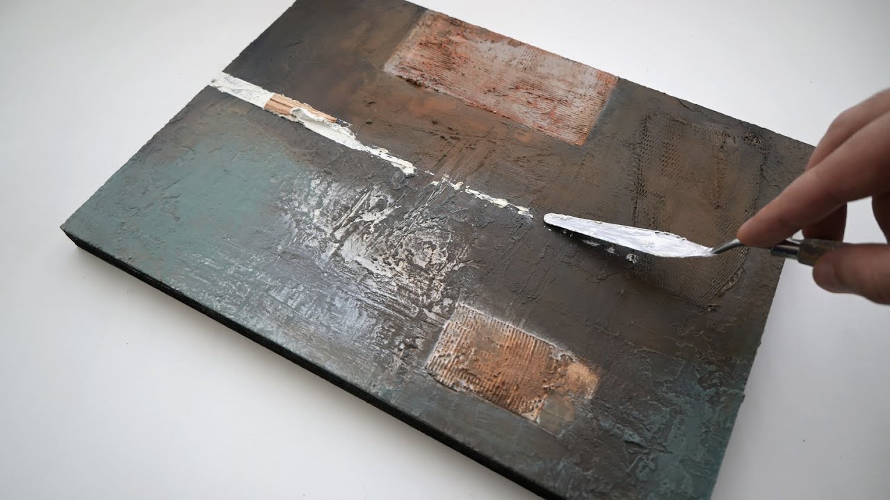 Unlock the Abstract:Easy Diy Abstract acrylic painting techniques - texture Layering - palette knife