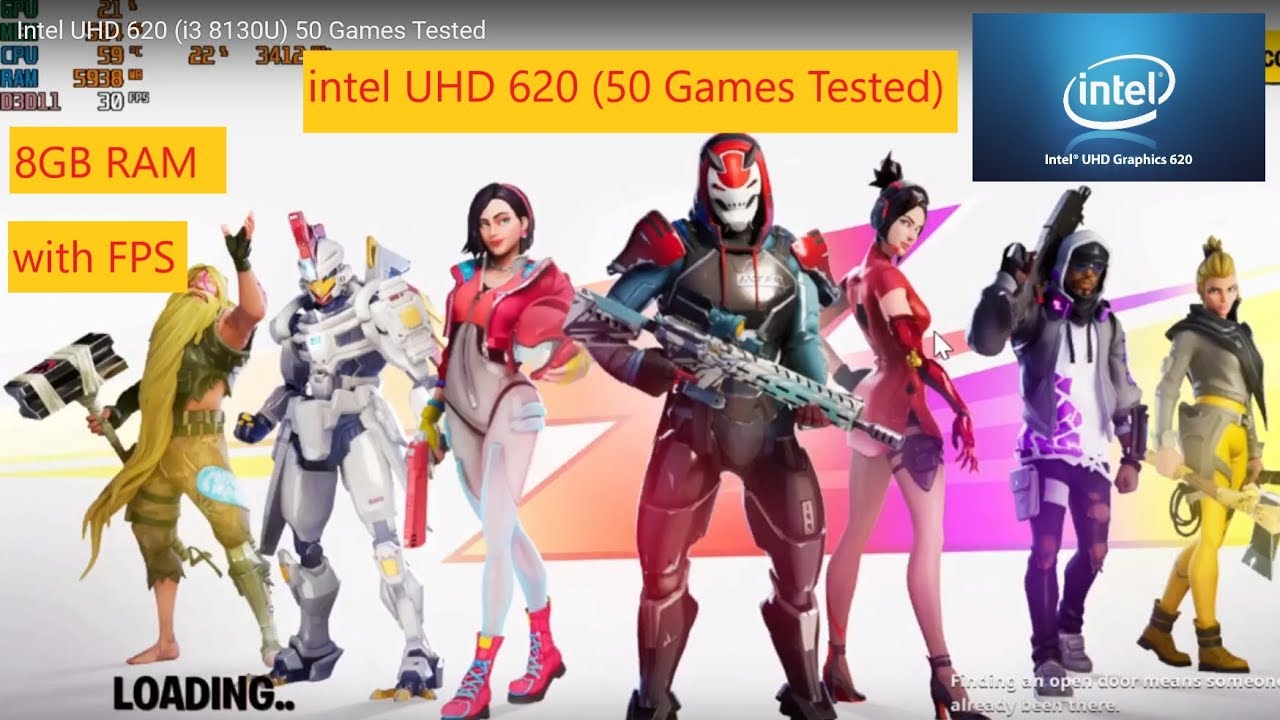 Intel UHD 620 (i3 8130U) 50 Games Tested