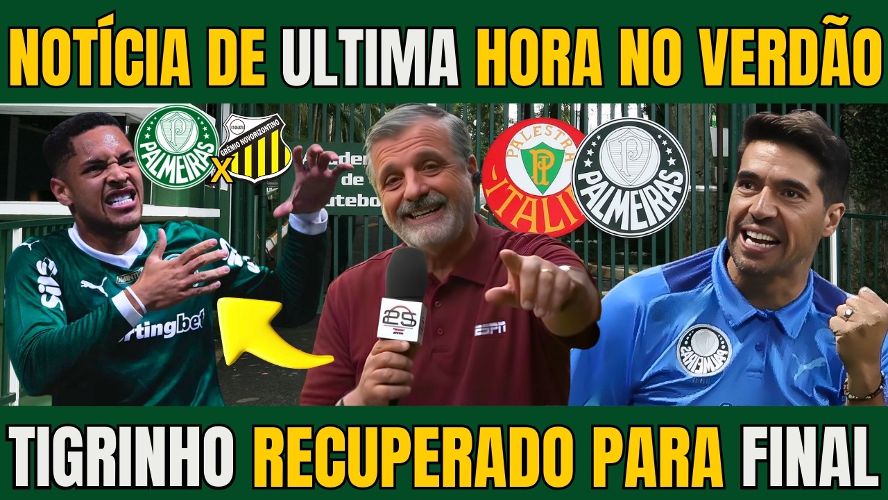 PASCOAL TROUXE ÓTIMA NOTÍCIA DO PALMEIRAS! VITOR ROQUE RECUPERADO PARA A FINAL / NOTICIAS DO VERDÃO