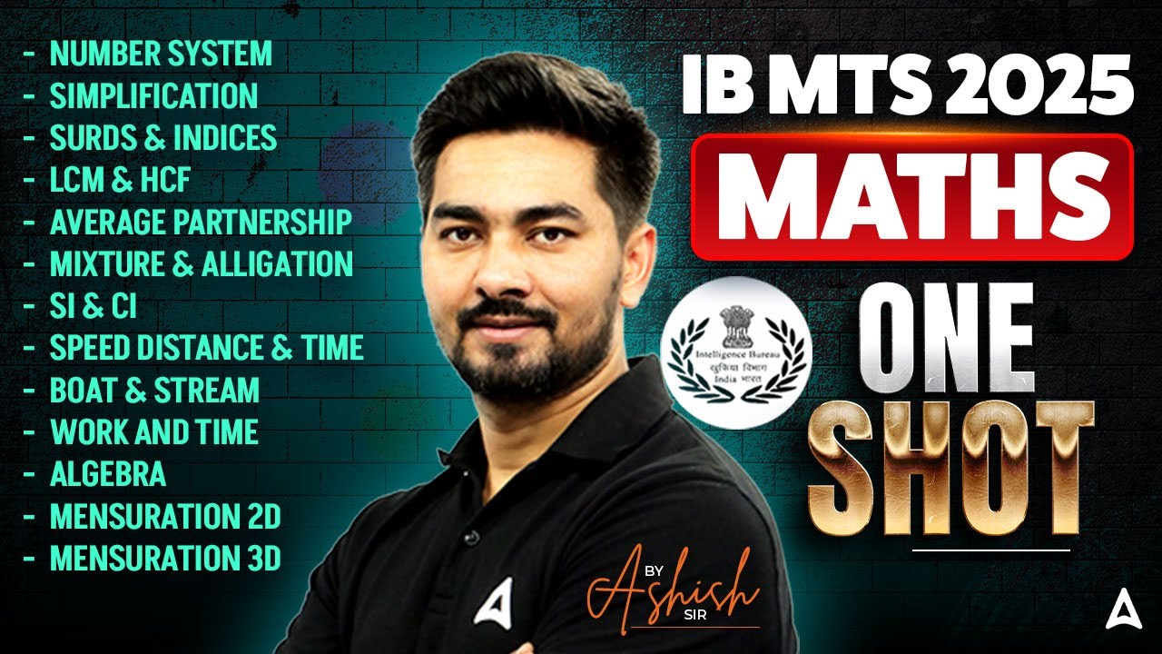 IB MTS Maths Classes 2025 | Maths One Shot MCQs | IB MTS Maths Practice Set By Ashish Sir