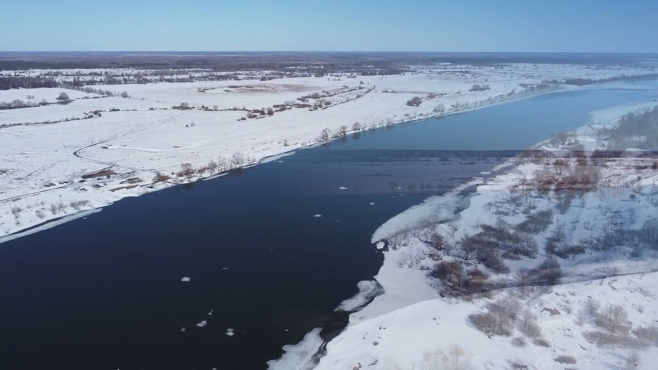 Ока в Кузьминском под Рязанью 29 марта 2021. Ледоход :)