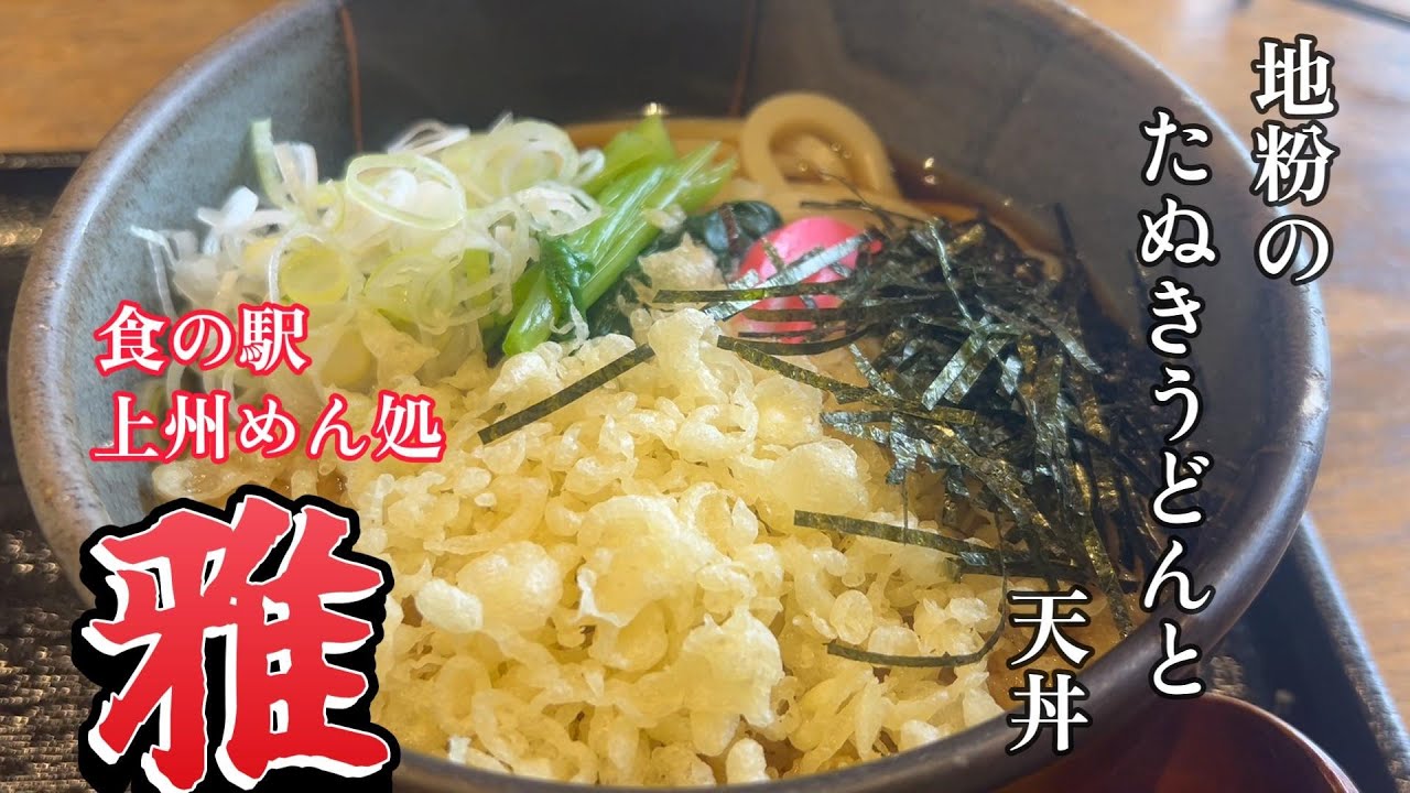 【吉岡町】地粉のたぬきうどんと天丼　上州めん処　雅　【50代夫婦の日常編】