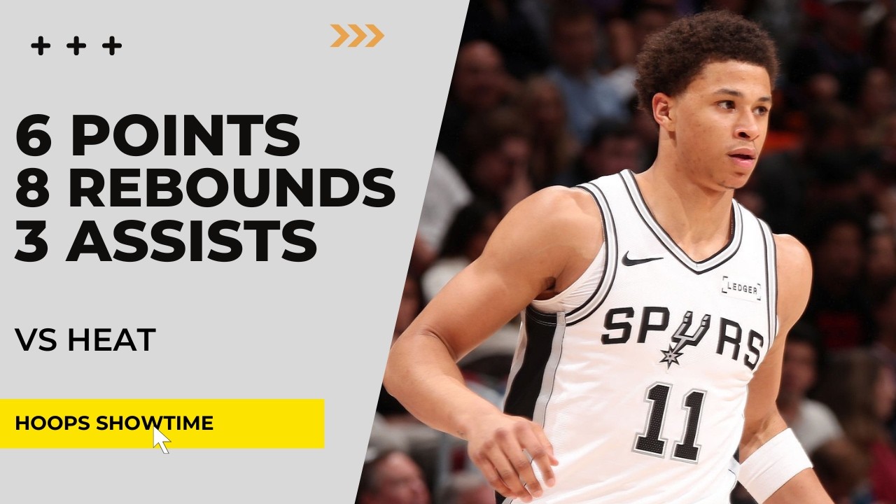 Carter Bryant 6 Points, 8 Rebs, 3 Assists vs Heat | 25-26 NBA Season