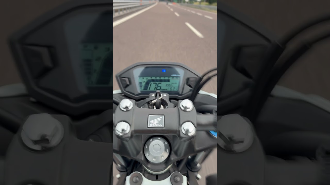 honda cb 500 f  2016 top speed from 6 gear to 183  gopro