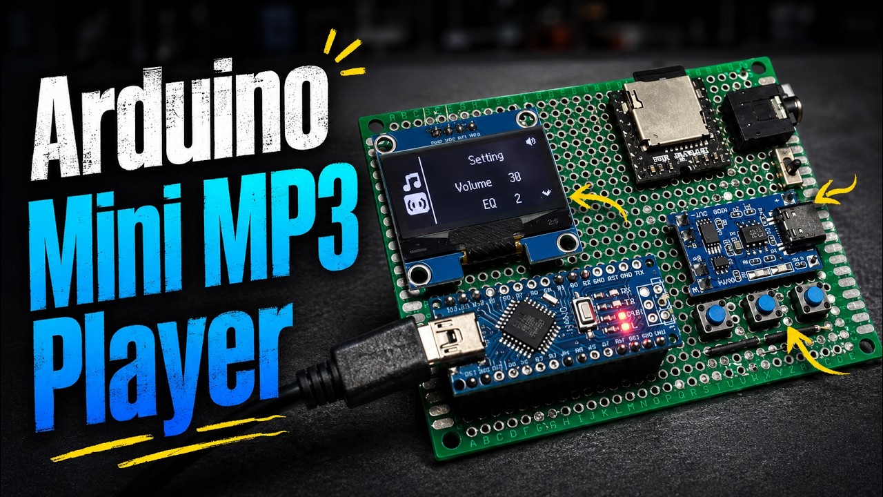 MP3-плеер Arduino с OLED-дисплеем и DFPlayer Mini