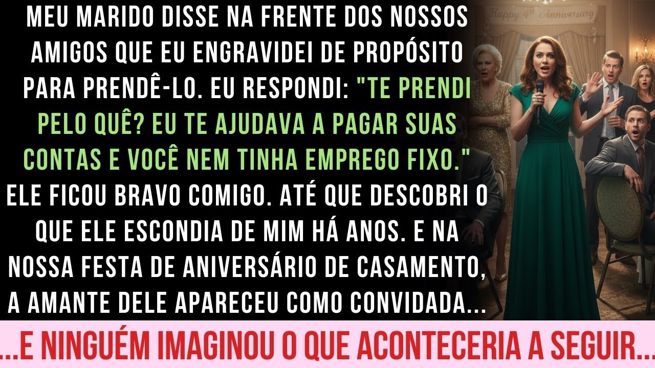 MEU MARIDO DISSE QUE ENGRAVIDEI PRA PRENDER ELE. NO NOSSO ANIVERSÁRIO, A AMANTE DELE APARECEU E