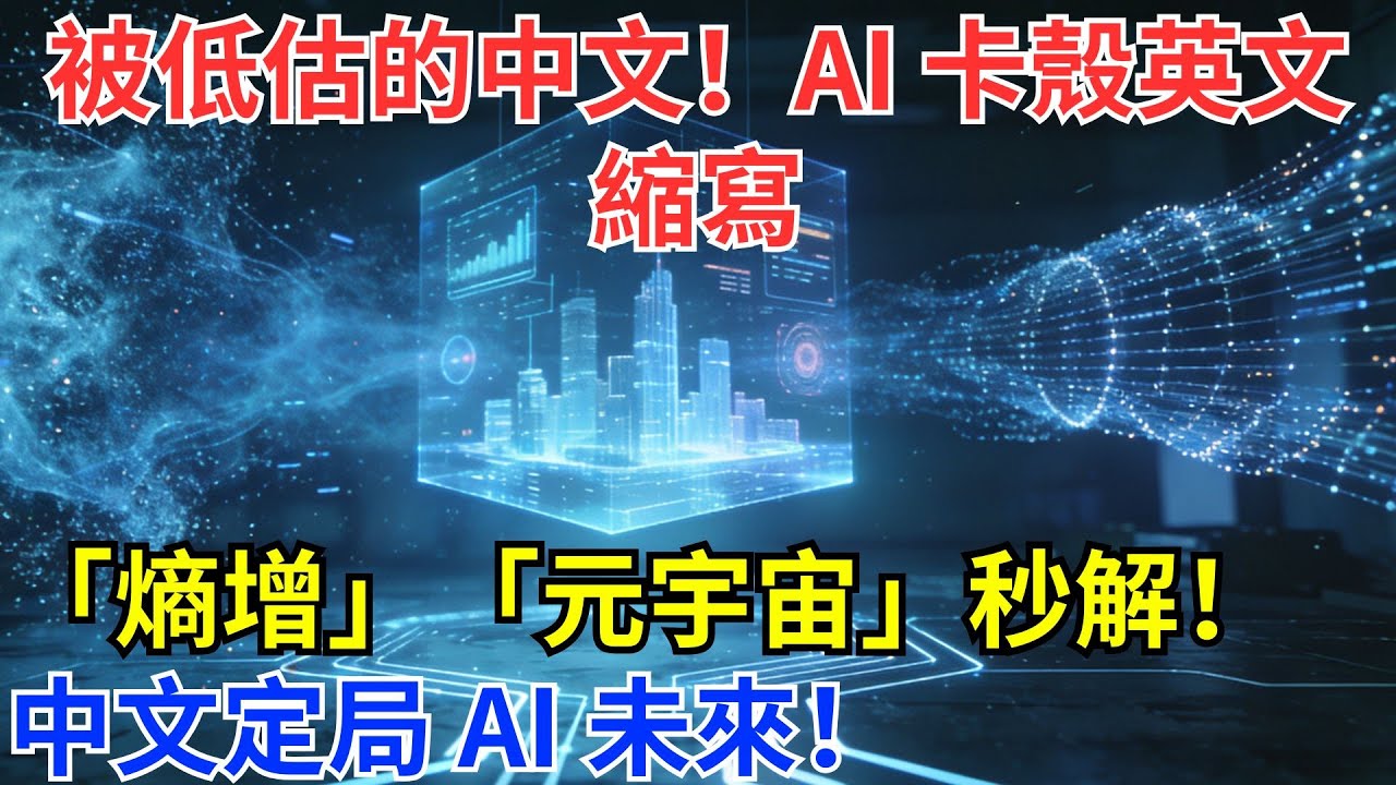 AI讀不懂英文縮寫，卻秒解「熵增」「元宇宙」——中文才是未來AI的母語？#基建 #科技 #科普 #奇跡 #世界奇跡 #基建狂魔 #漢語