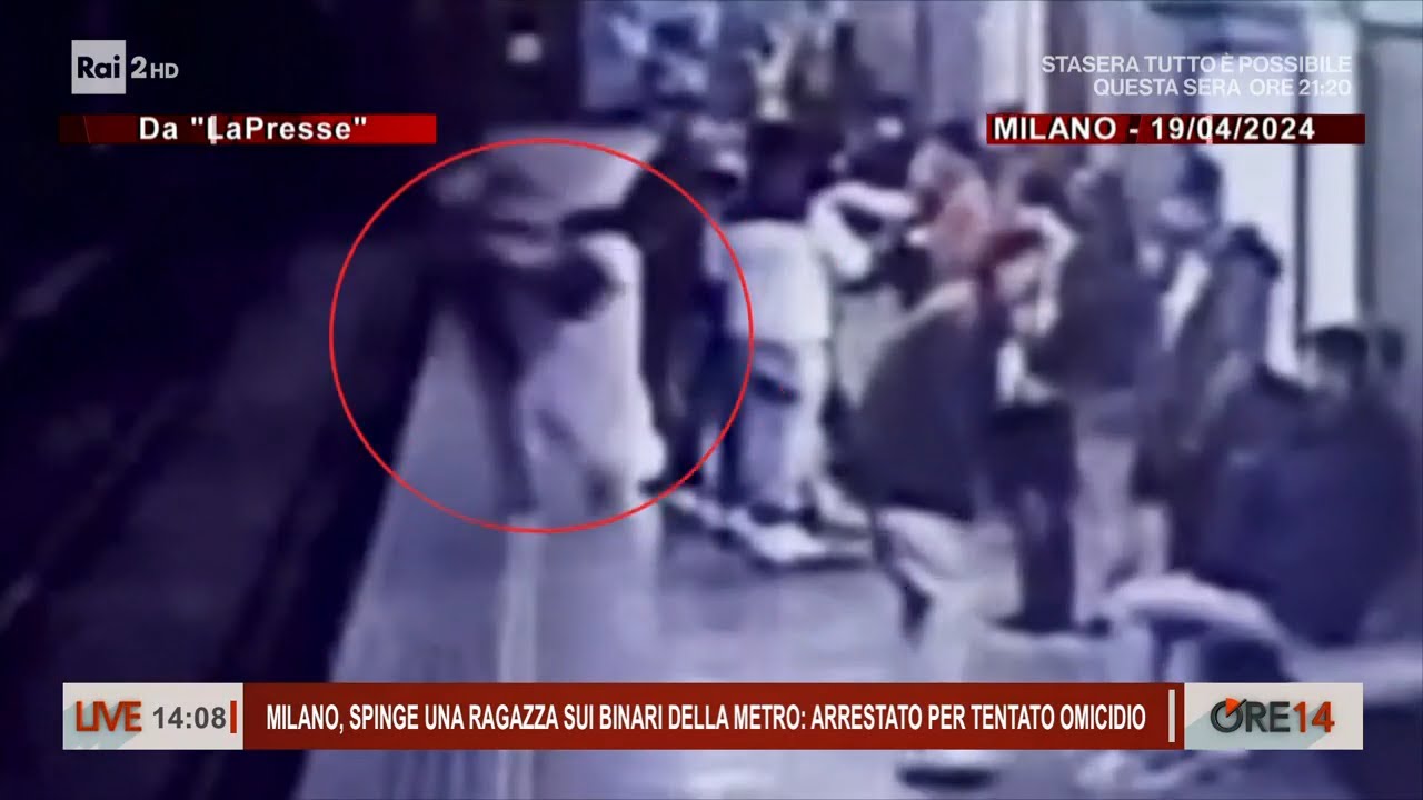 Milano, spinge una ragazza sui binari della metro. Arrestato un uomo - Ore 14 del 22/04/2024