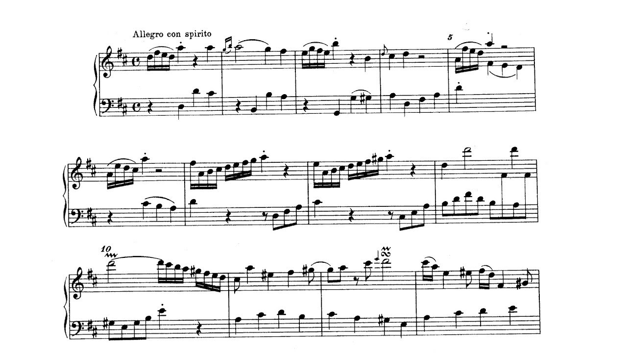 Wilhelm Friedemann Bach, Sonata N° 5, in D Major