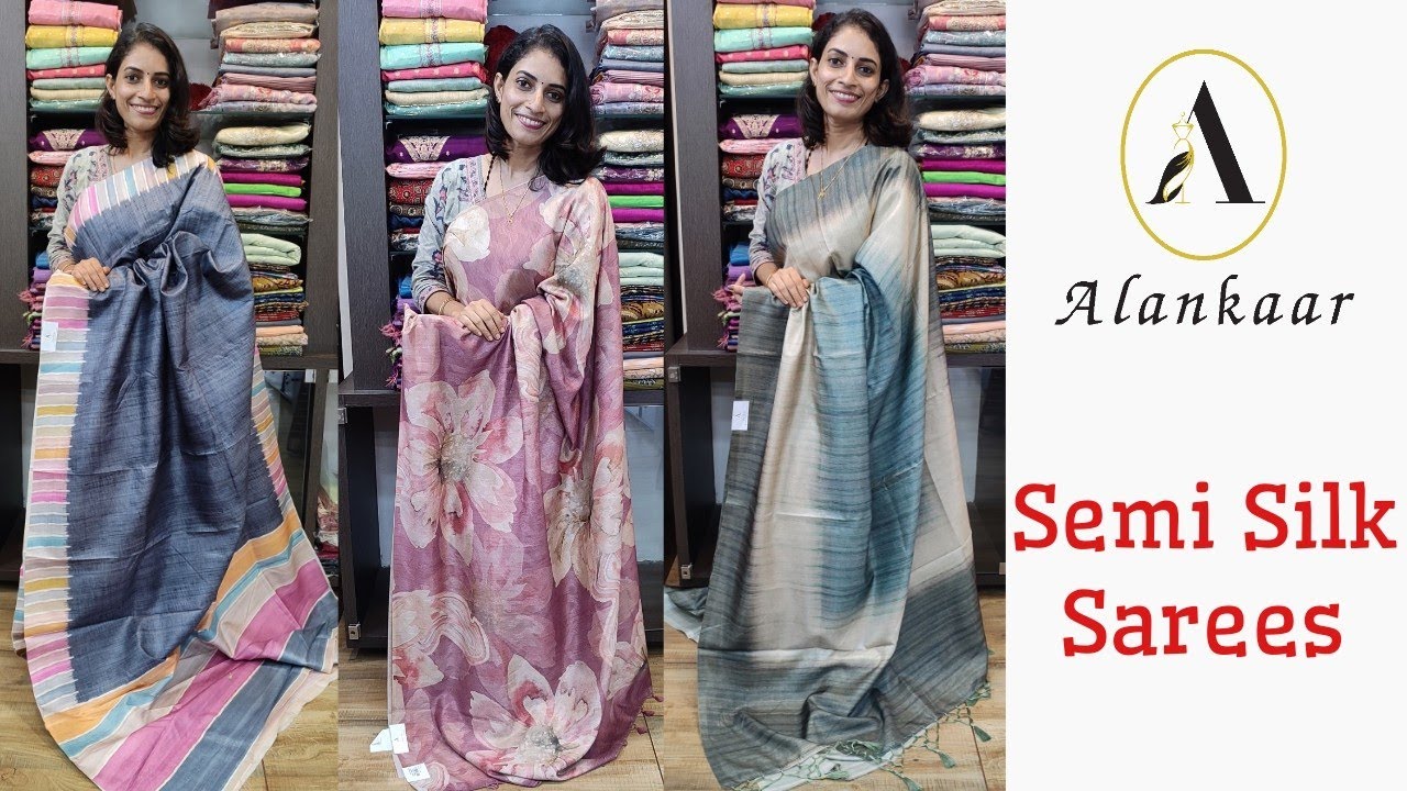 ALANKAAR BOUTIQUE / Semi Silk Sarees/ Whatsapp : 919746326239 / Sequence : 303