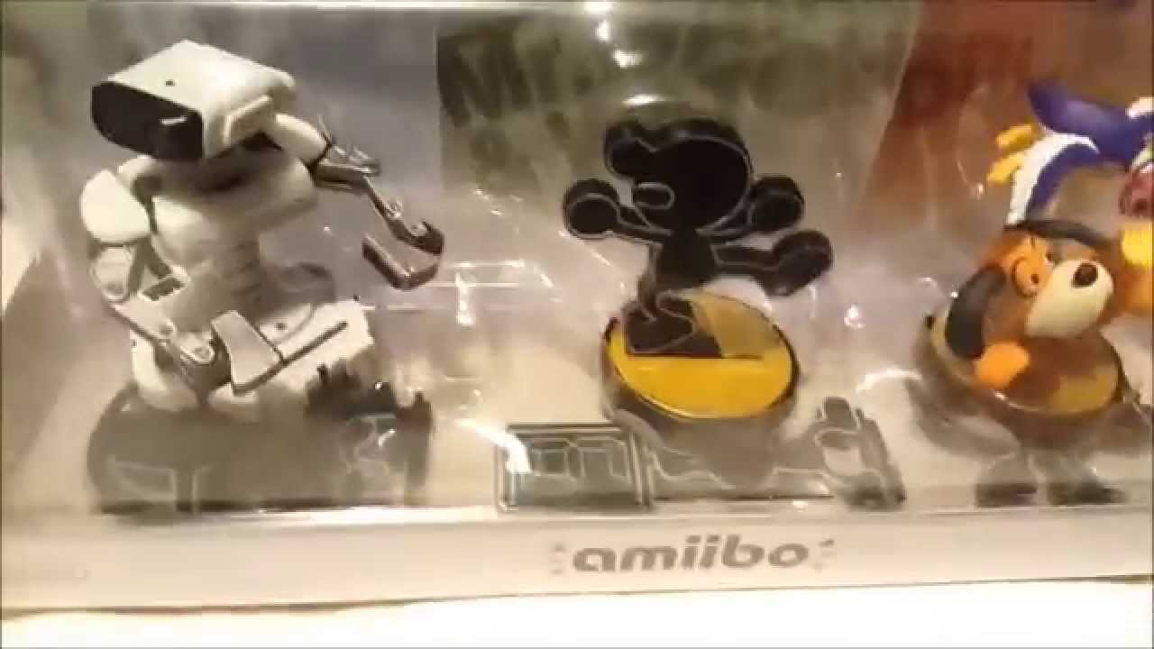 Super Smash Bros Amiibo - Retro 3 Pack Review (Duck Hunt, R.O.B., And Mr. Game & Watch)