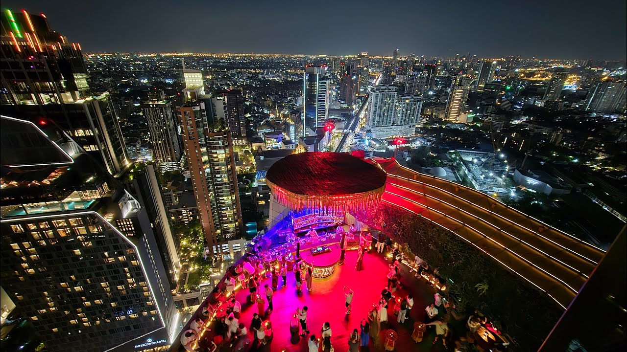 46th Floor, Tichuca Rooftop Bar, Bangkok, Thailand 🇹🇭 4K Walking Tour