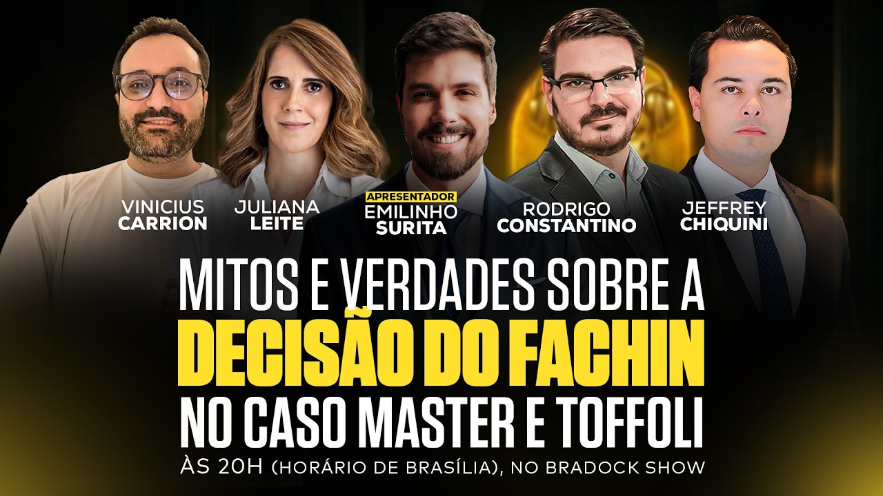 Bradock Show 23/02/26 - Mitos e verdades sobre DECISÃO DO FACHIN no caso Master e Toffoli