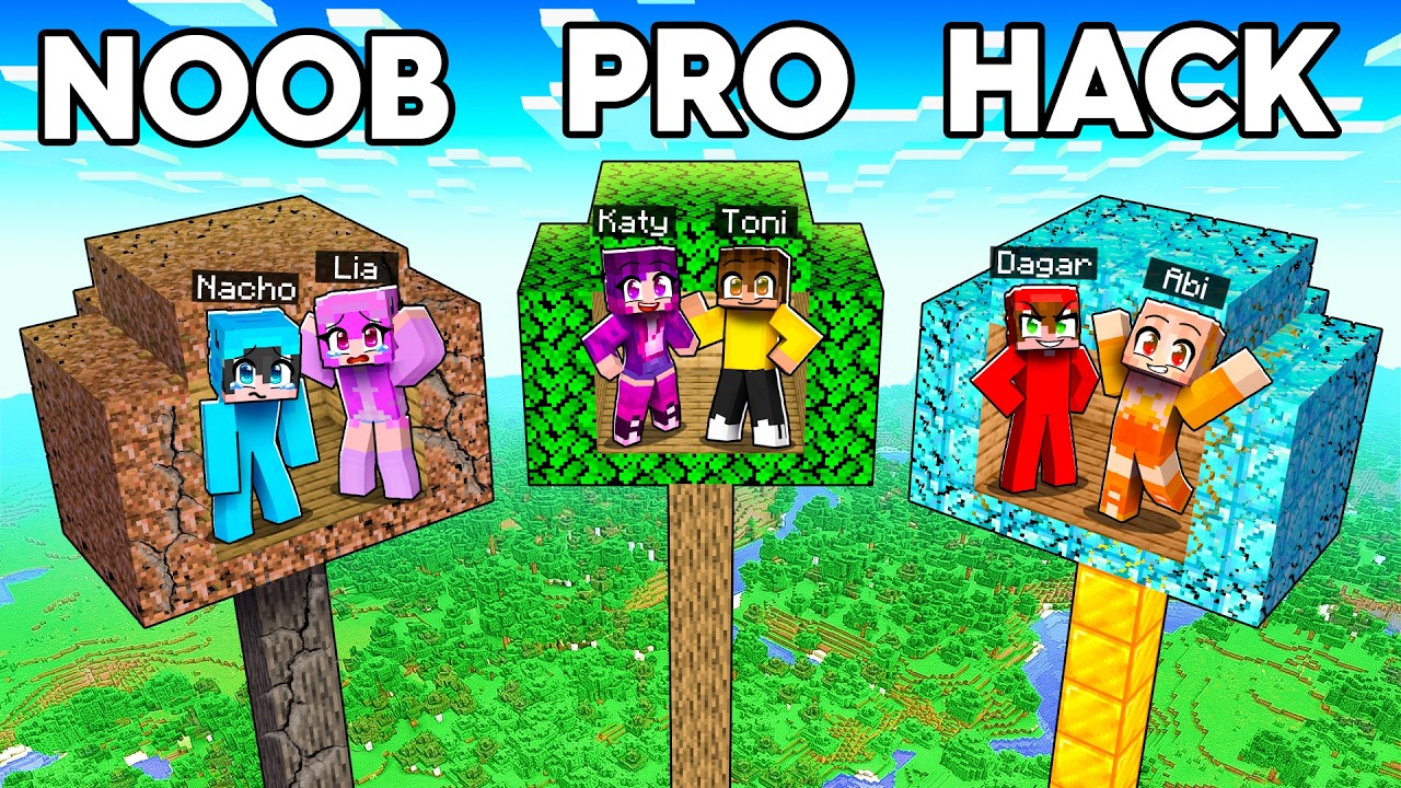 Minecraft TREE HOUSE NOOB vs PRO vs HACKER