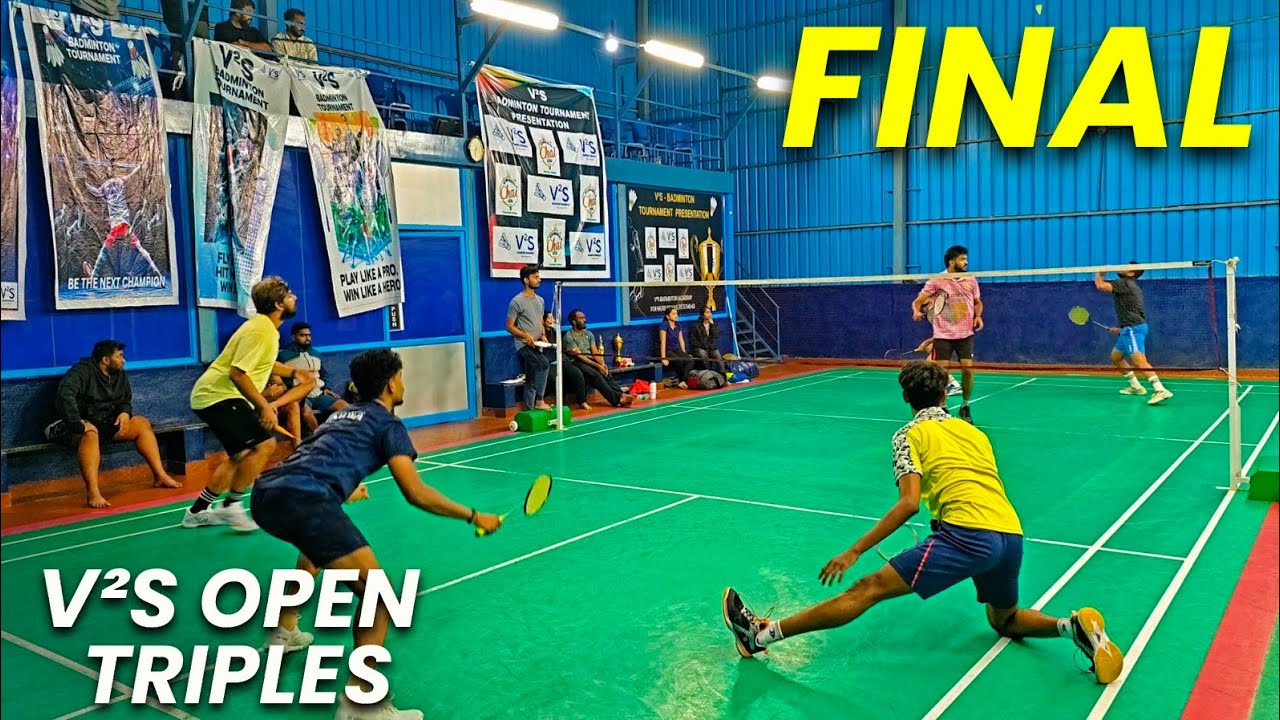 GAURAV/SAHASRA/SADAYATH VS VISHWA/SANTOSH/SUDARSHAN | TRIPLES BADMINTON FINAL V²S BANGALORE 