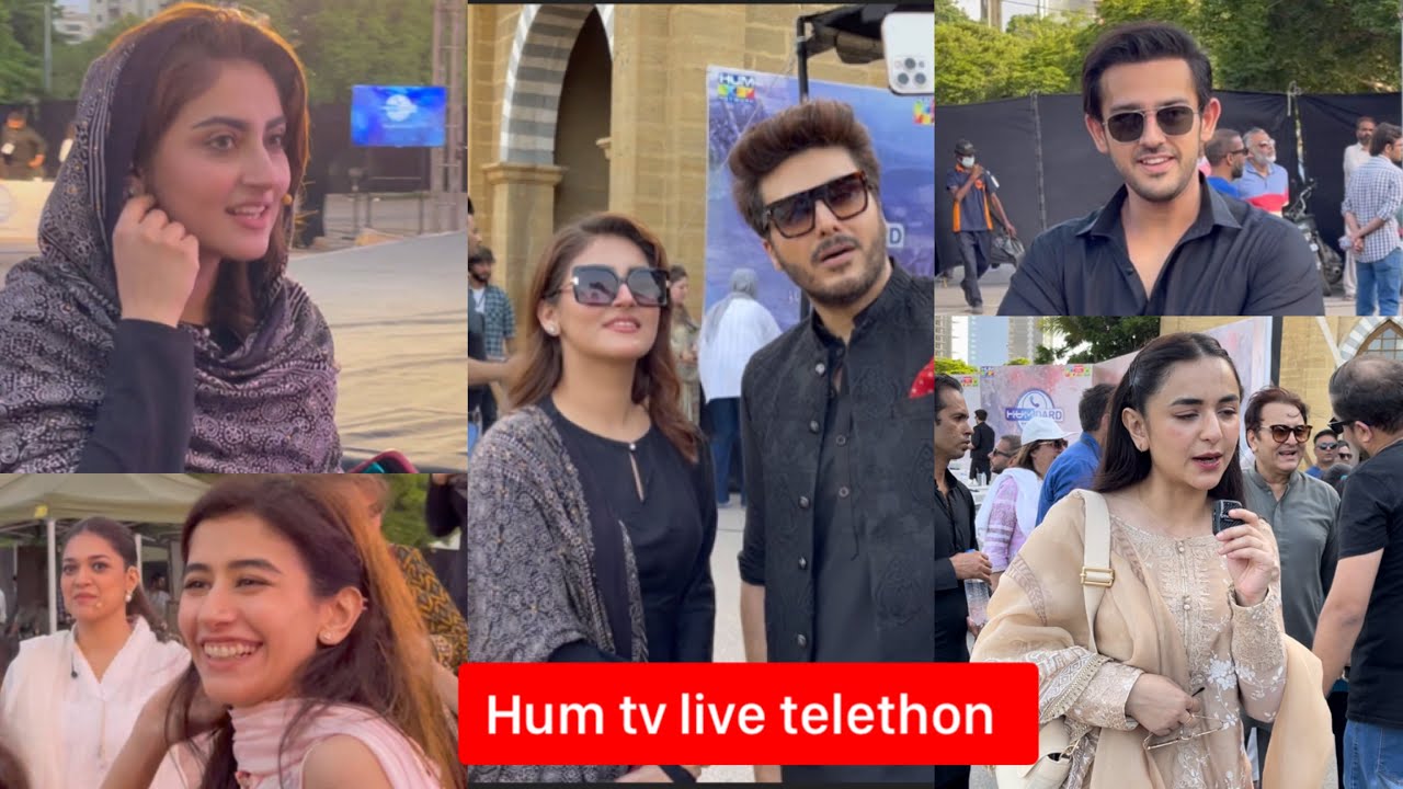 Yumna Zaidi, Syra Yousuf, Maya Ali & Hiba Bukhari at Hum to live telethon