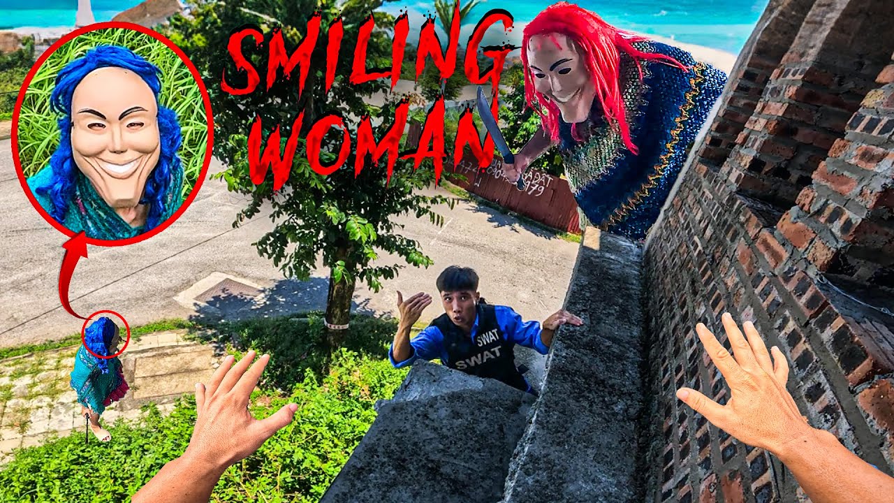 SMILING WOMAN REAL LIFE ESCAPE 26.0 | Horror Parkour Pov Short | Bubbles 3Run