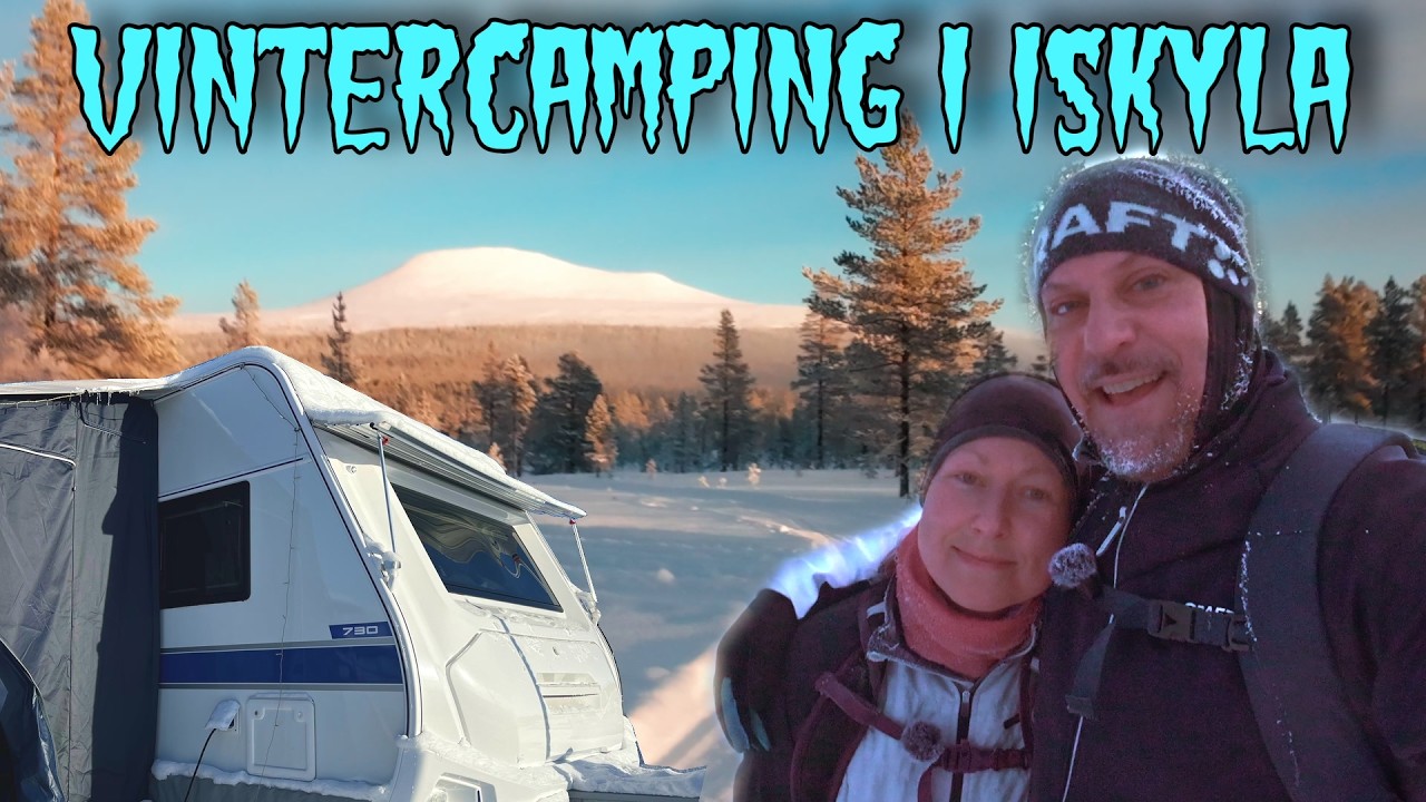 Iskall vintercamping i fjällen - längd, slalom och varm husvagn på IDRE FJÄLL