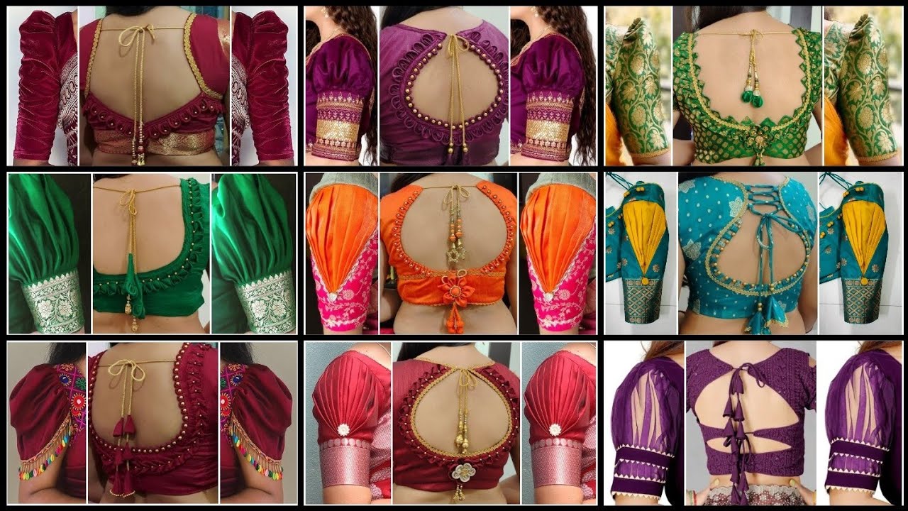 🏵️🎊New Model Blouse Design With Matching Blouse Puff Sleeve Design // New Blouse Design 2025