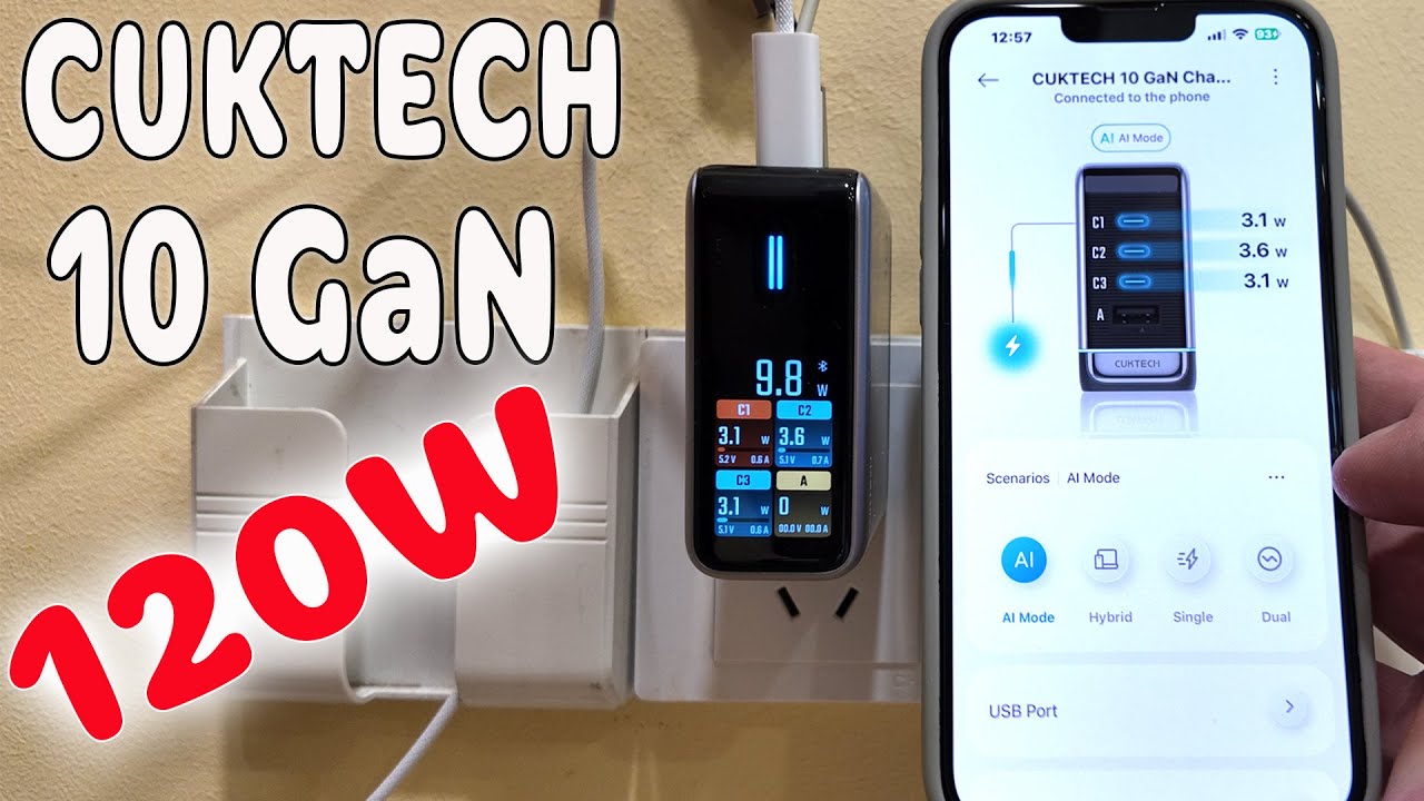 Нашел ЛУЧШЕЕ GaN зарядное с управлением со смартфона! CUKTECH 10 GaN Super Charger Ultra 120W
