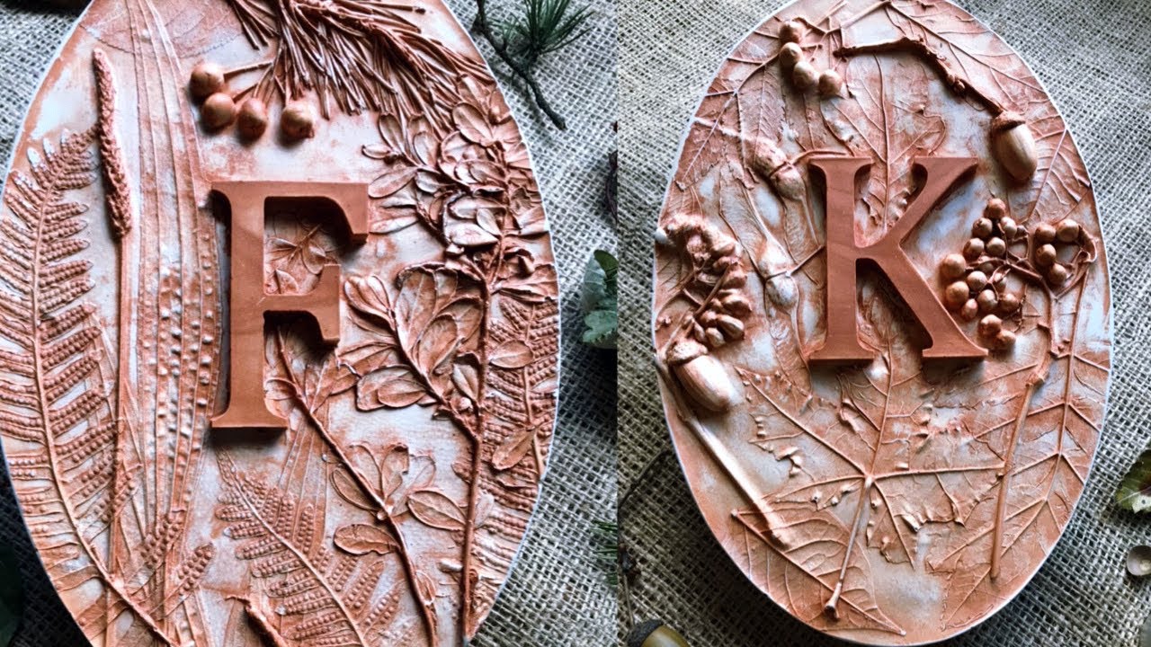 How to make imprints of plants/ KLEVER plaster cast plant fossils