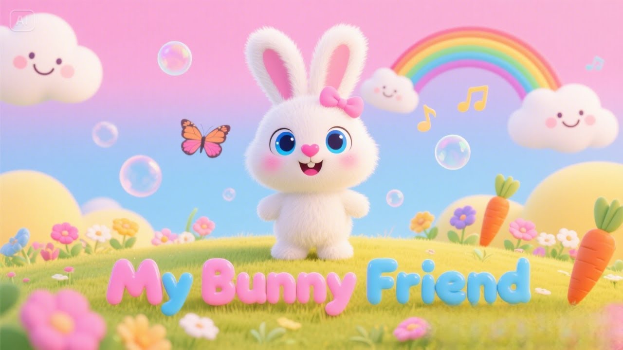 My Bunny Friend 🐰 | Cute Bunny Song for Kids | Learn English with Fun Songs