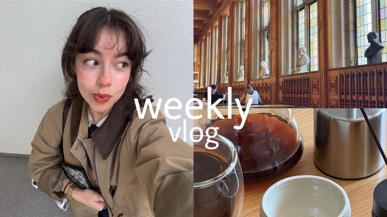 WEEKLY VLOG 👩🏻‍💻💌📚🌙 I belçikada öğrencilik, kütüphane günlükleri, yeni bir kitap, tarifler