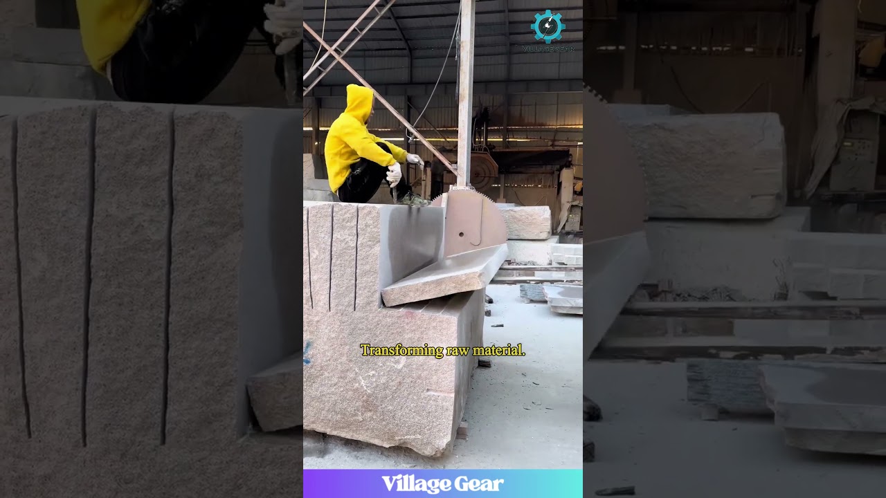 Stone Industry: The Process of Cutting Slabs #stonework #industry #manufacturing