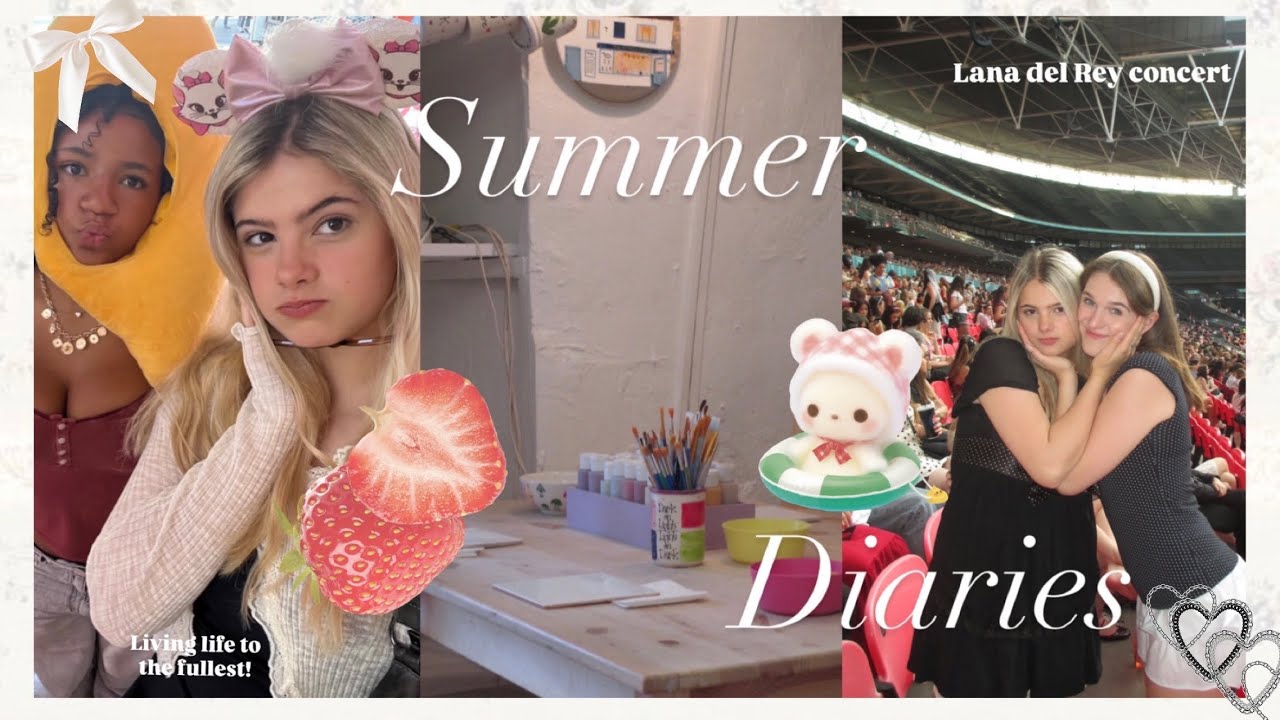 Summer diaries 🌷˚.⋆ꪆৎ girly outings, Lana del Rey concert, crafting ᡣ𐭩