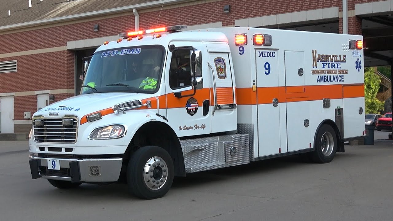 [CALL AFTER CALL] Nashville Fire Department EMS Medic 9 responding to MVA