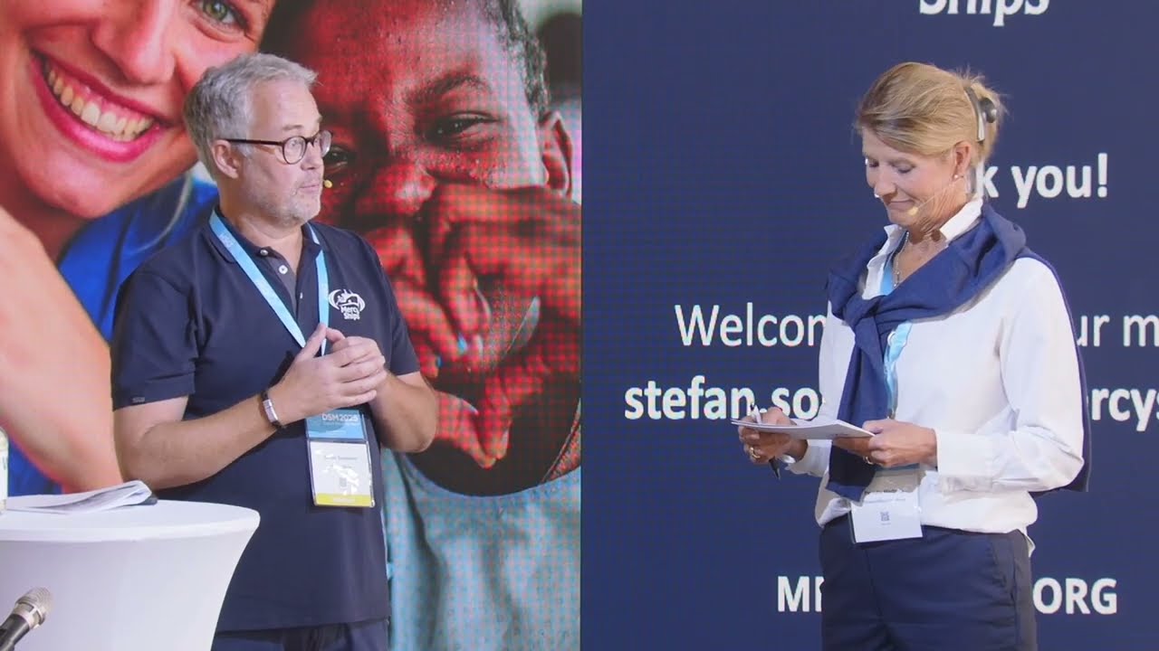 On stage - Join our Mission; Together we change lives in Africa - one life at a time!