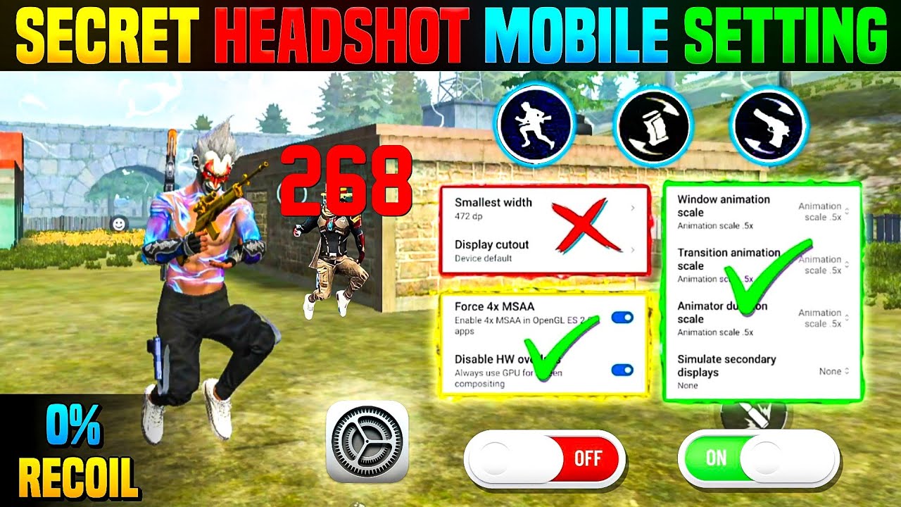 Free Fire Max Auto Headshot Trick 2025 Sensitivity | Настройка чувствительности при выстреле в го...