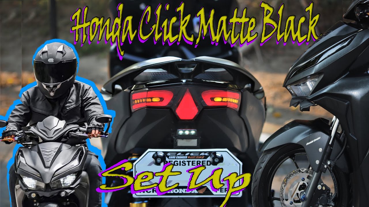 Honda Click 125i Matte Black Set Up