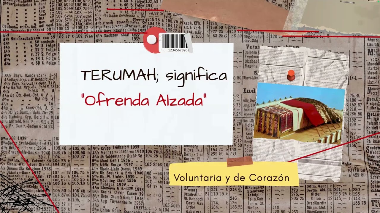 PARASHA # 19 TERUMAH  Ofrenda Alzada