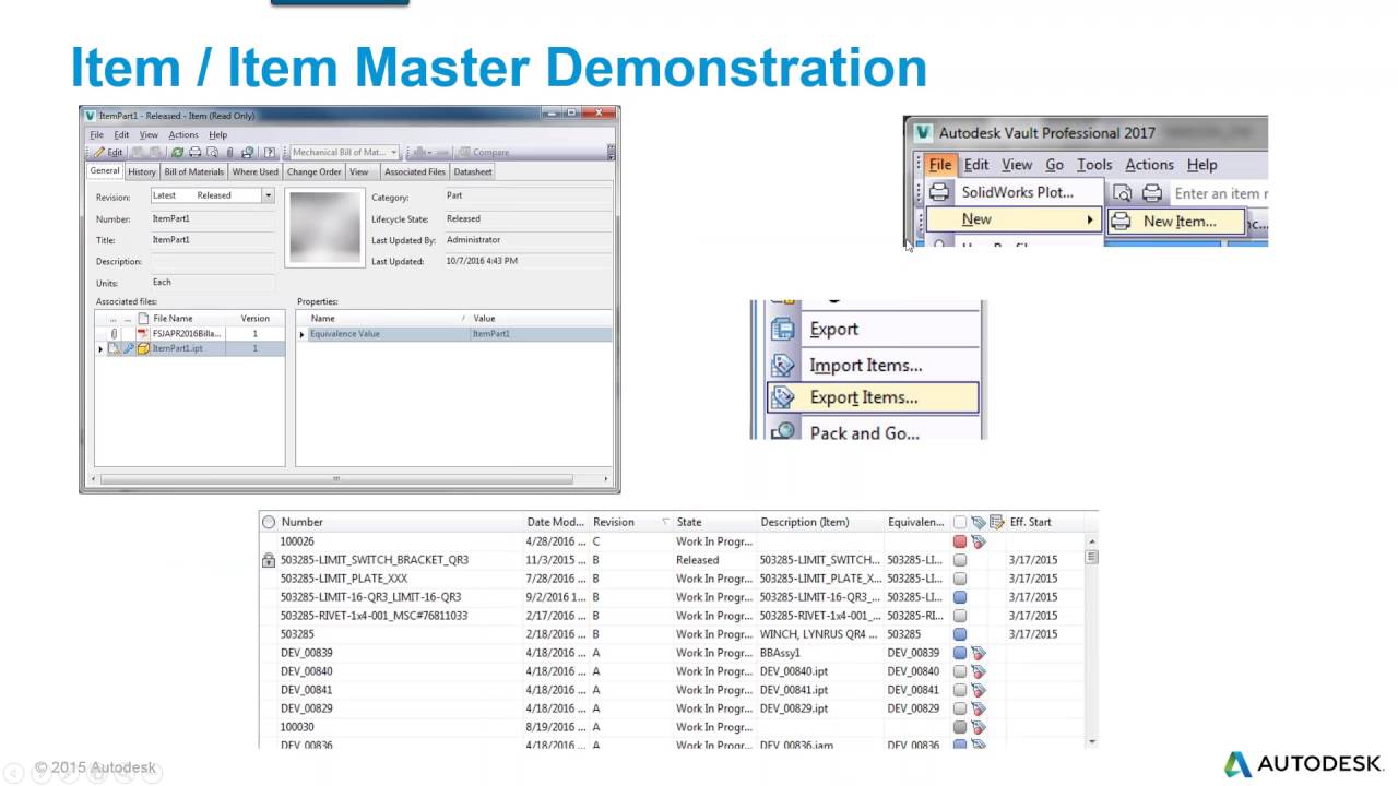 Mastering Items and BOMs with Autodesk Vault Professional