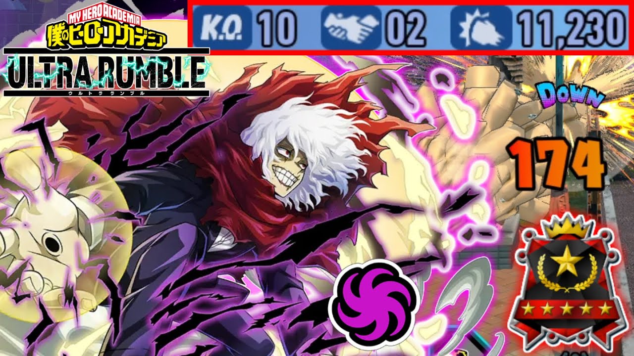 Tech Shigaraki Ranked 10KO 11,230DMG in My Hero Ultra Rumble
