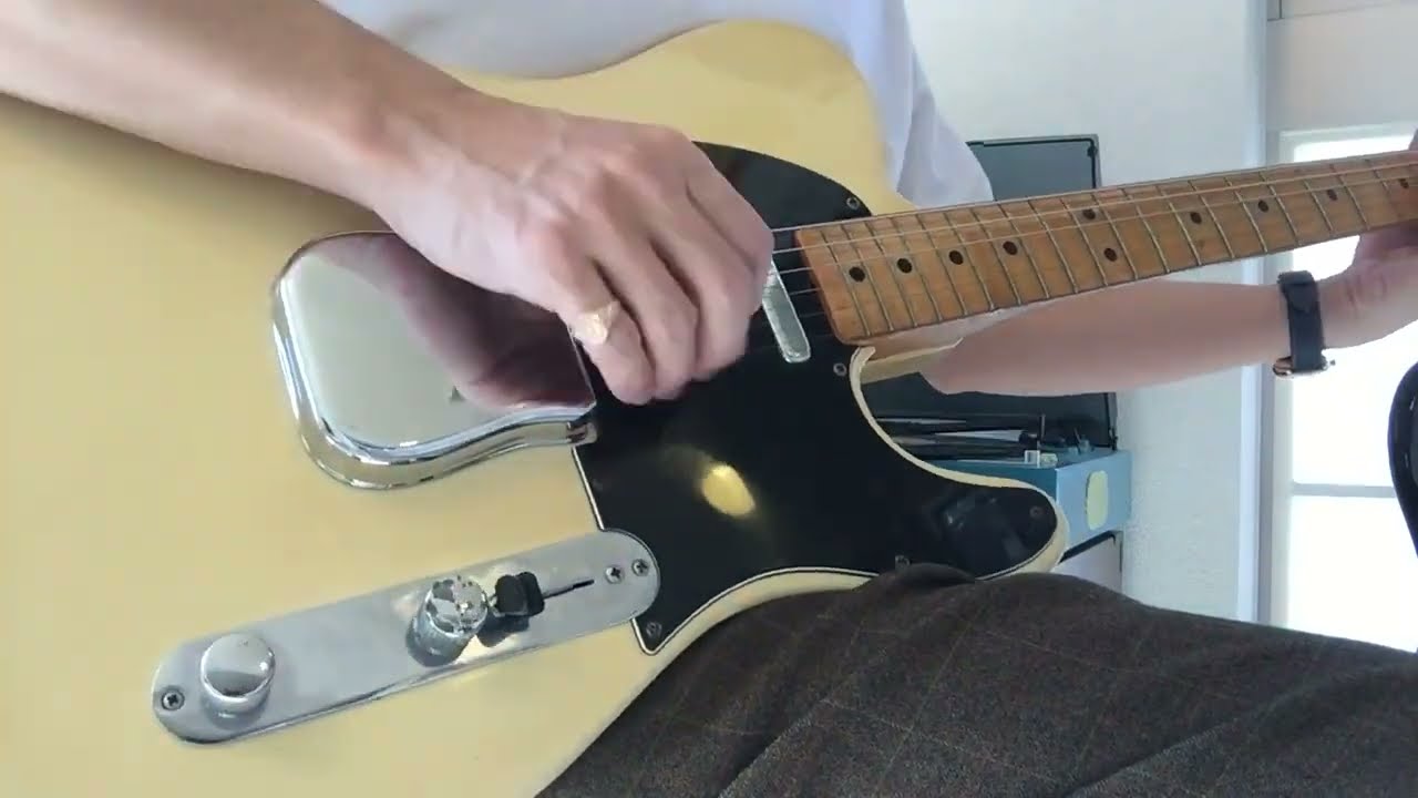 Blues without palm mute -get along with Telecaster bridge cover