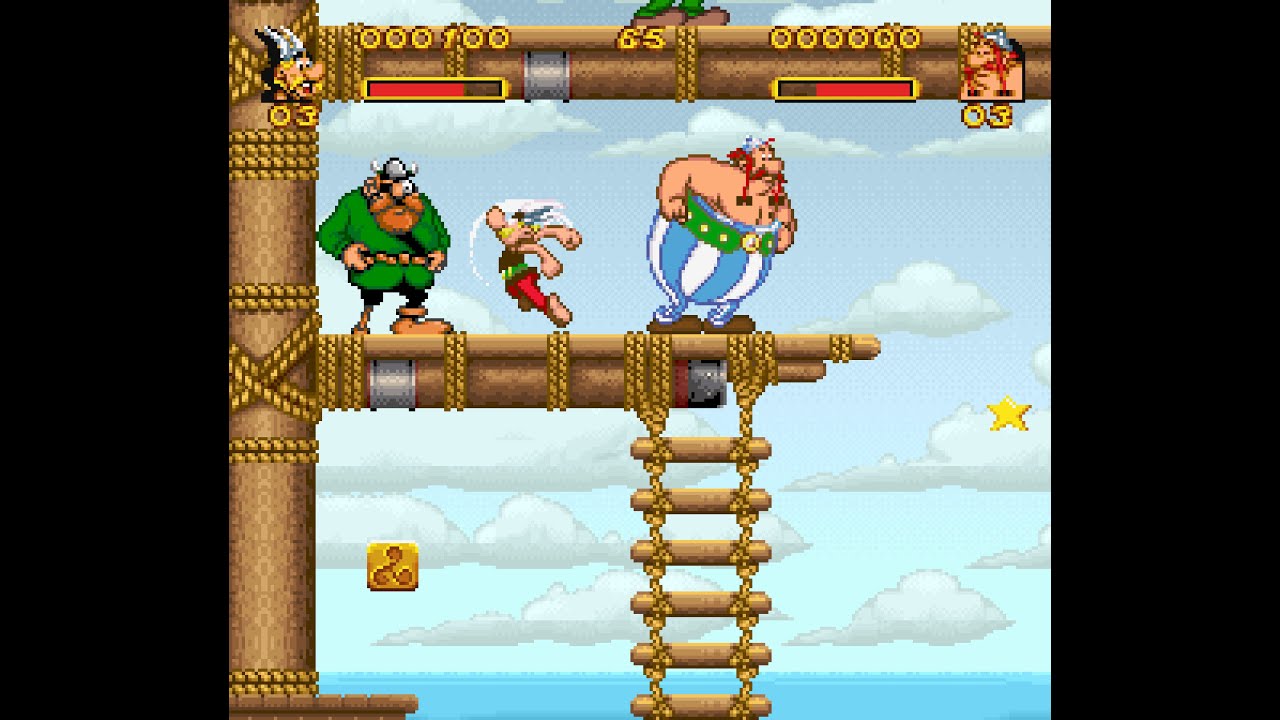 Asterix & Obelix SNES 2 player Netplay 50fps