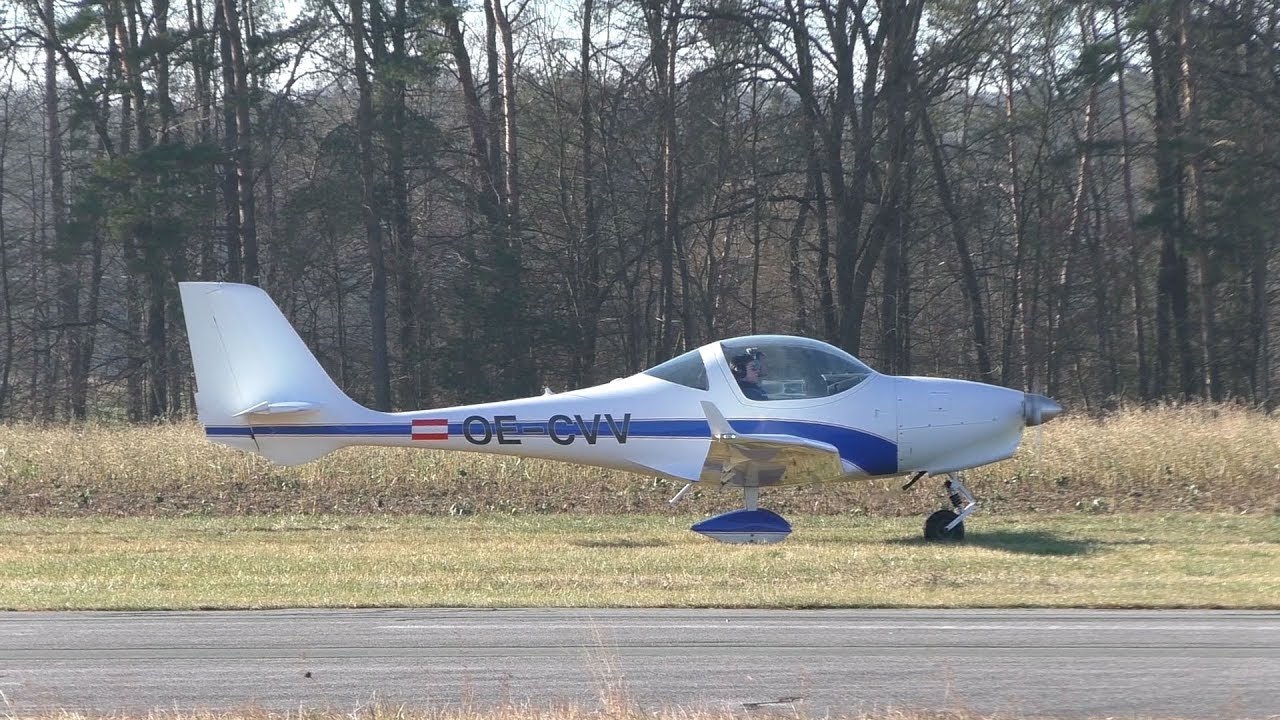 Austrian Aviation Training Aquila A210 landing at Airfield Punitz | OE-CVV