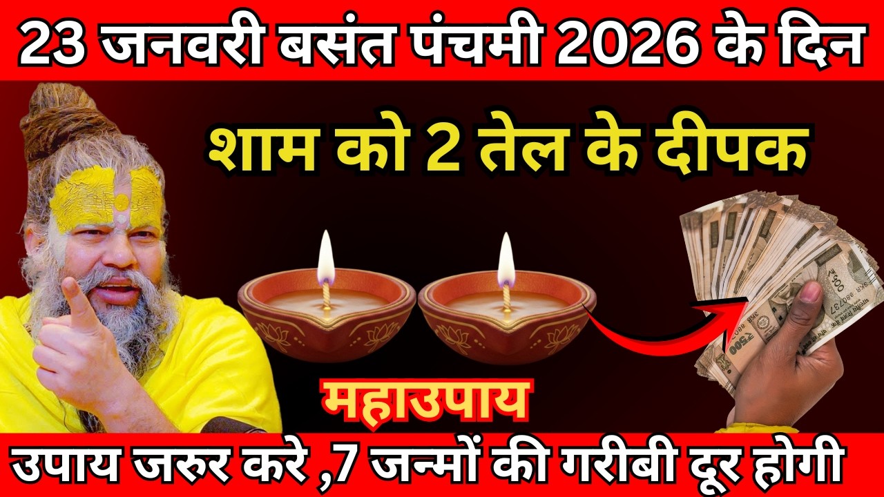 23 जनवरी बसंत पंचमी 2026 के दिन 2 तेल के दीपक वाला उपाय जरुर करे  #premanandji