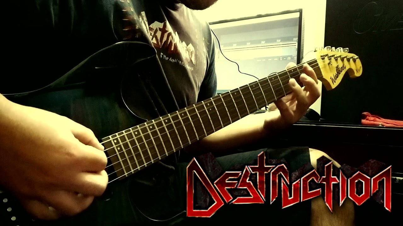DESTRUCTION -- CURSE THE GODS (ETERNAL DEVASTATION 1986) + INTRO -- GUITAR COVER
