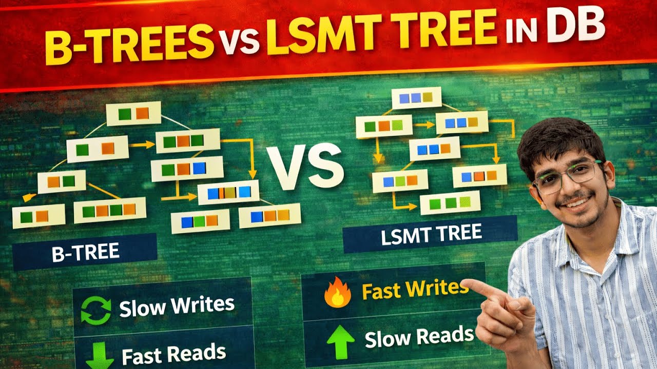 B-Trees vs LSM Trees: How Databases Actually Store Data | Abhinav Singh
