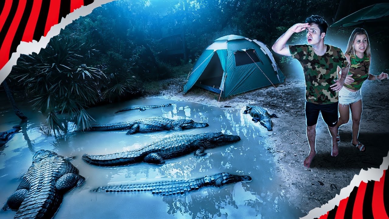 PASSEI A NOITE EM UM LAGO DE JACARÉS!
