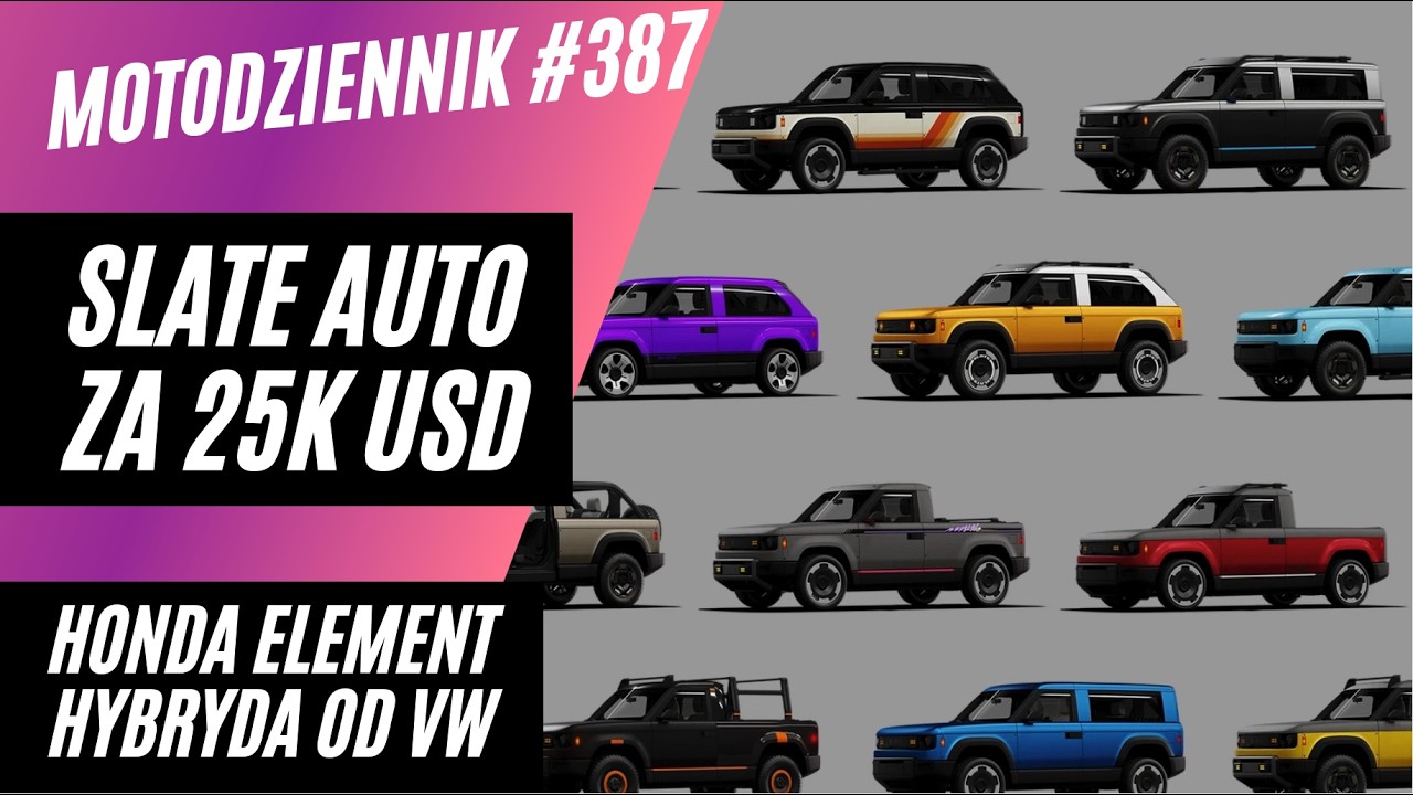 #Motodziennik 387 SLATE - szarpałbym jak Reksio szynkę... i Xiaomi wchodzi z SU7. I HONDA ELEMENT