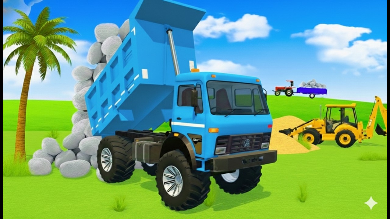 🔴Drive JCB & Load Stones in Dumper Truck | Realistic Gameplay 🎮