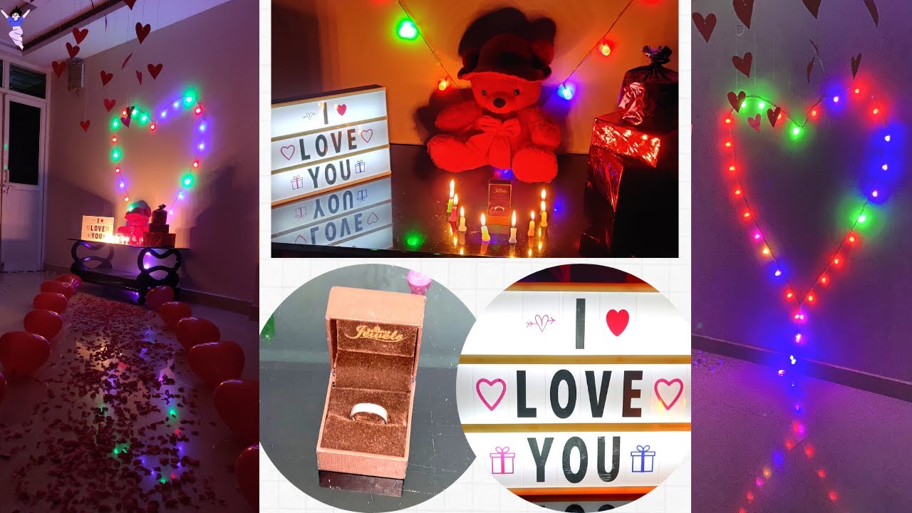 Anniversary Decoration Ideas at Home - Anniversary Surprise for husband | Romantic Room decoration
