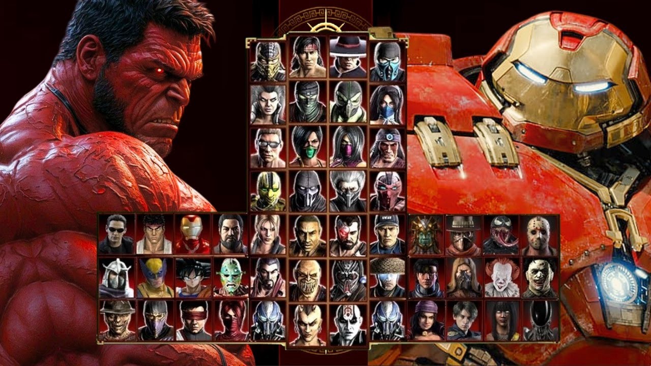 Mortal Kombat 9 - RED HULK & IRON MAN MARVEL MOD - Expert Tag Ladder - Gameplay @(1080p) - 60ᶠᵖˢ ✔