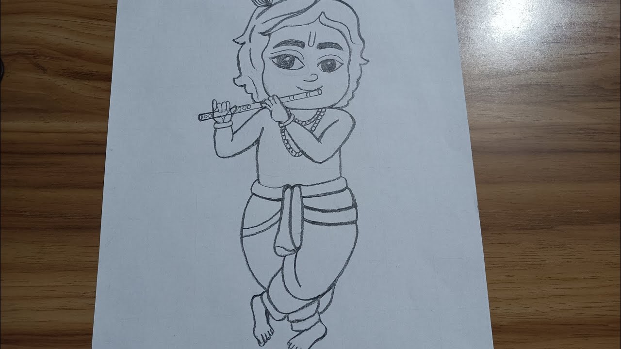 Little Krishna Drawing Step By Step || Easy Tutorial || #@PriyankaPPArt 