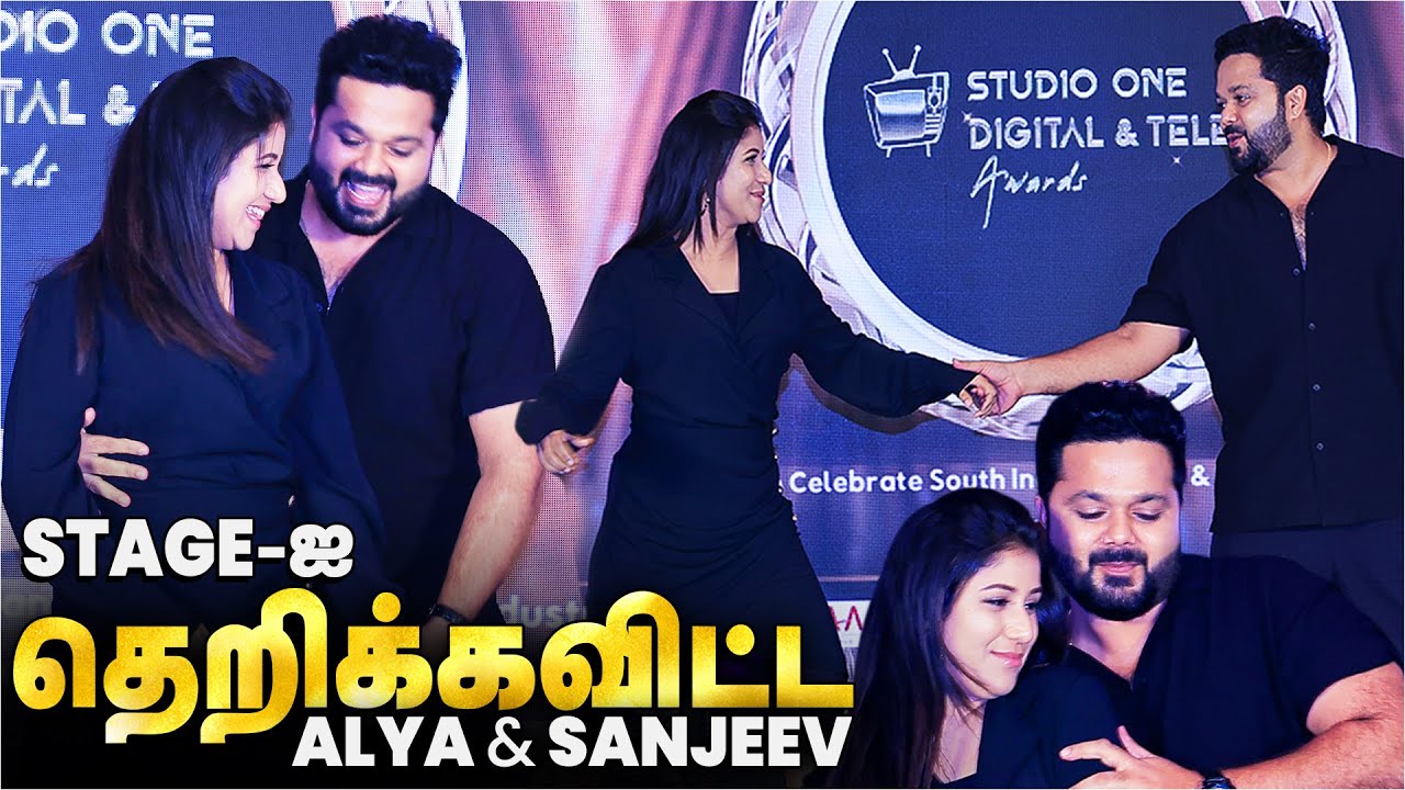 Stage-ல் Couple Goals பண்ண Alya & Sanjeev😍 Kuraishi | VJ Vishal | Studio One Digital & Tele Awards